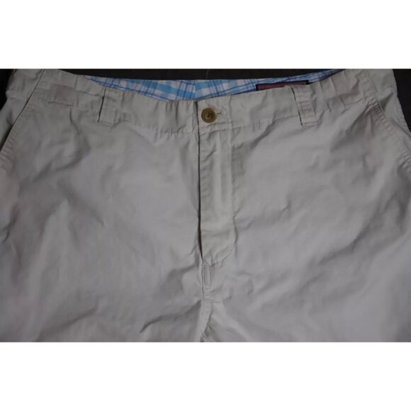 Vineyard Vines Chino Short Men 36 Beige Flat Front Belt Loop Slash Pocket Cotton - Picture 2 of 9